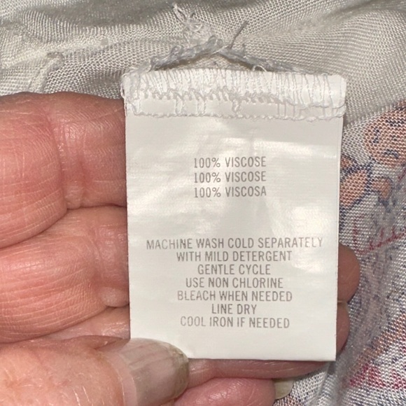 O’Neill Casual Cream and Red Border Print Women's Dress - Picture 10 of 10